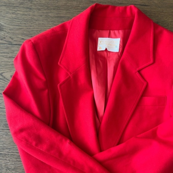 Vintage Pendleton 100% Wool Red Blazer - Picture 7 of 8